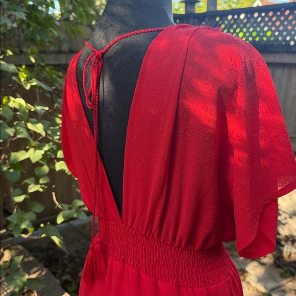 Flying Tomato Bright Orange women’s high low dress. Size S - Picture 5 of 10